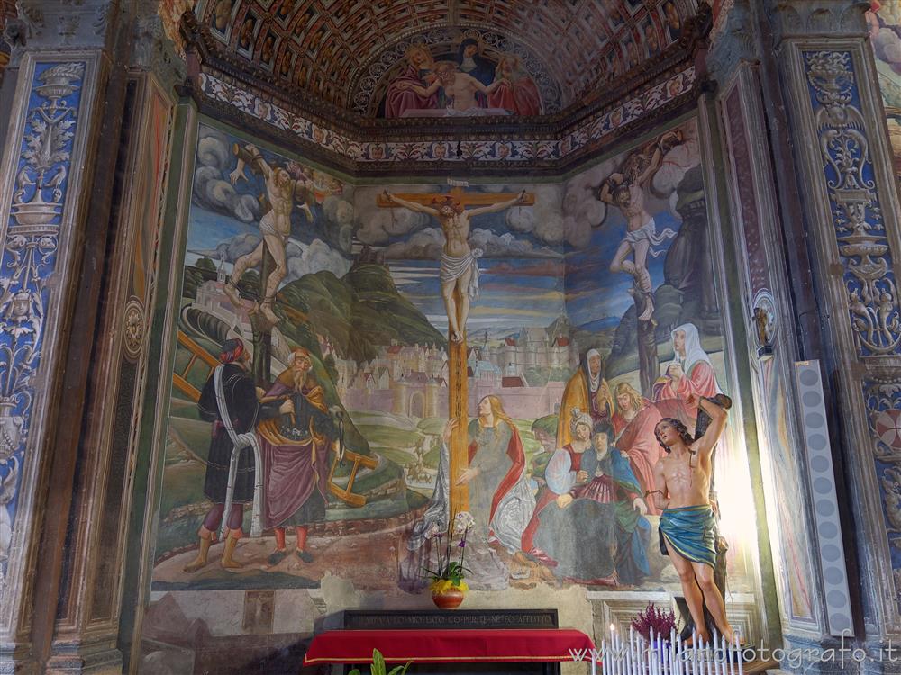 Biella (Italy) - Fresco of the Crucifixion in the Basilica of St. Sebastian